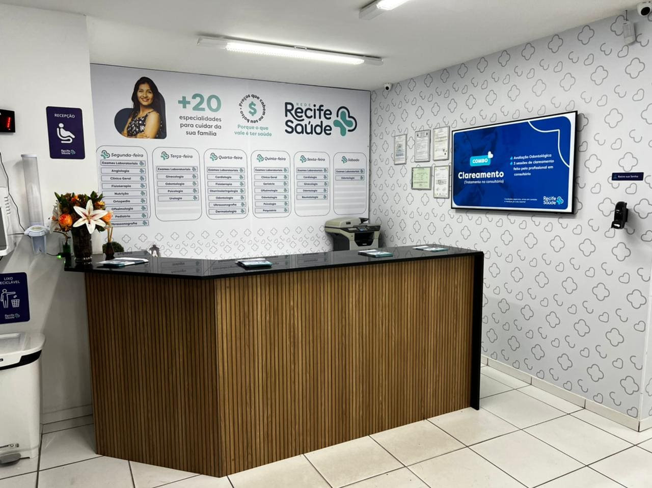 Sala de atendimento da Recife Saúde Afogados